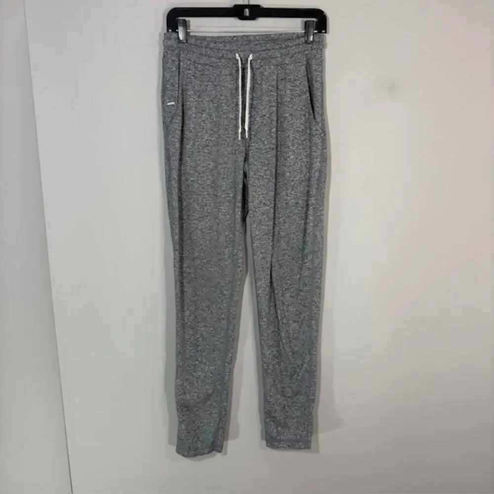 Vuori Pants Mens Small Gray Knit Stretch Jogger Elastic Waist Pockets Athletic